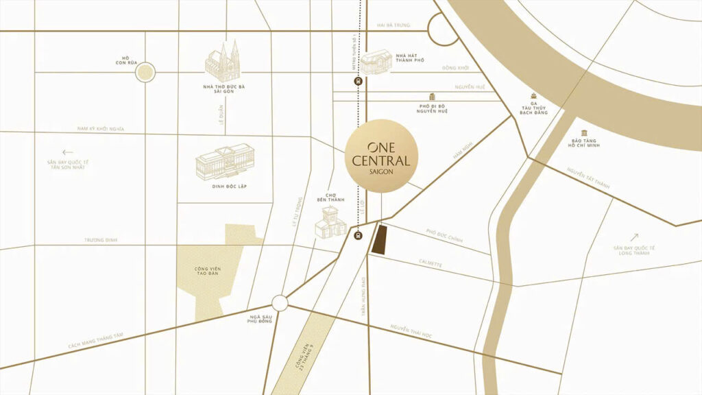 Location One Central Saigon . royalhomesluxury.com
